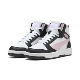 PUMA Rebound V6, Unisex Sneaker White-Rose Mauve-PUMA Black,